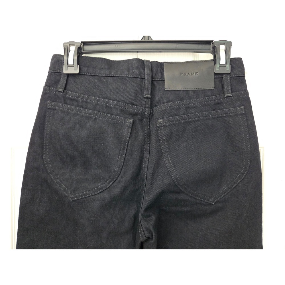 FRAME Le Italien True Straight High Rise Jeans Womens 25 Noir Black NWT $338 - Picture 4 of 12